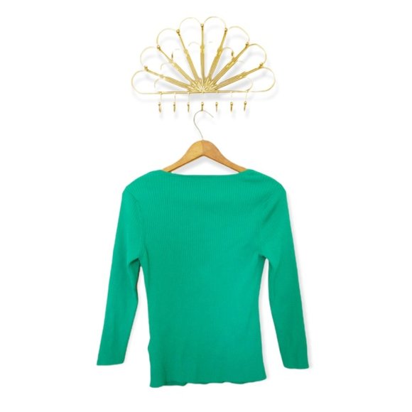 Ted Baker Green Rib Square Neck Top - Picture 3 of 6